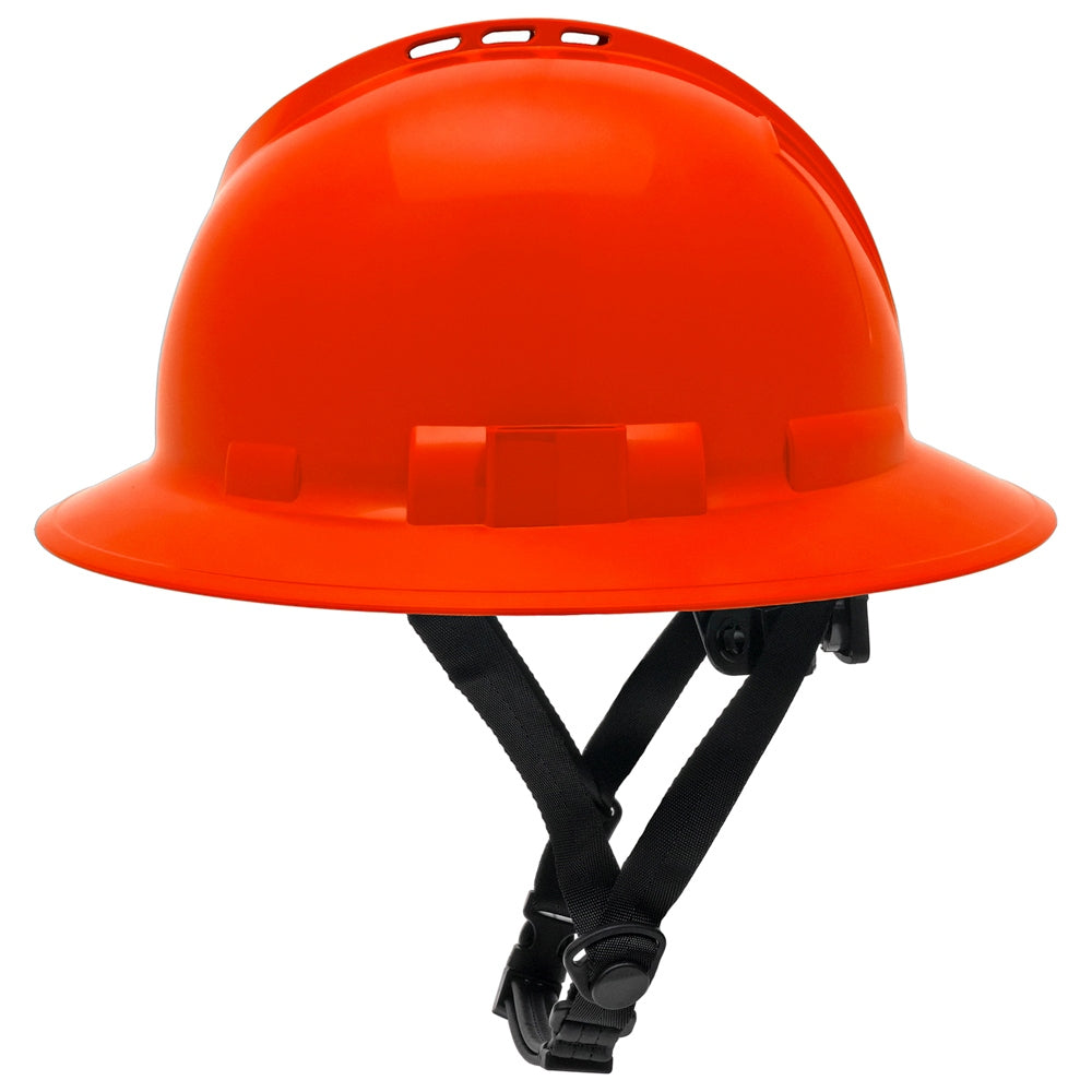 Pyramex HPT256110 Ridgeline T2 Full Brim Hard Hat - 6-Point Ratchet Suspension - Red
