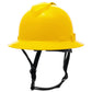 Pyramex HPT256110 Ridgeline T2 Full Brim Hard Hat - 6-Point Ratchet Suspension - Yellow