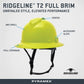 Pyramex HPT256110 Ridgeline T2 Full Brim Hard Hat - 6-Point Ratchet Suspension - Hi-Vis Lime