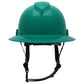 Pyramex HPT256110 Ridgeline T2 Full Brim Hard Hat - 6-Point Ratchet Suspension - Green
