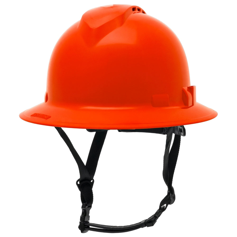 Pyramex HPT256110 Ridgeline T2 Full Brim Hard Hat - 6-Point Ratchet Suspension - Hi-Vis Orange