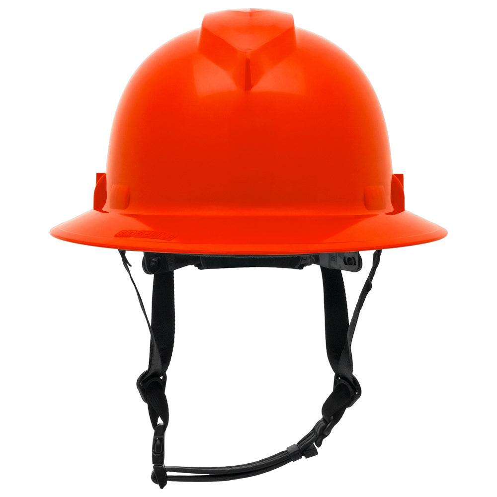 Pyramex HPT256110 Ridgeline T2 Full Brim Hard Hat - 6-Point Ratchet Suspension - Hi-Vis Orange