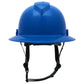 Pyramex HPT256110 Ridgeline T2 Full Brim Hard Hat - 6-Point Ratchet Suspension - Blue
