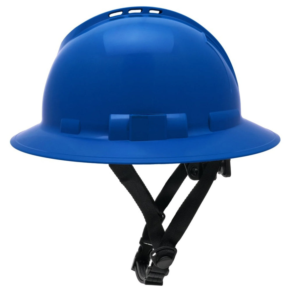 Pyramex HPT256110 Ridgeline T2 Full Brim Hard Hat - 6-Point Ratchet Suspension - Blue