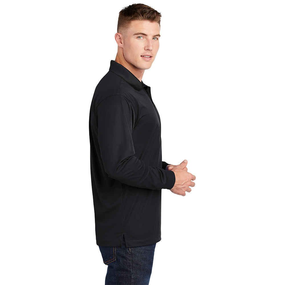 Sport-Tek® Long Sleeve Micropique Sport-Wick®Polo - Black