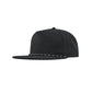 Water Repellent 5 Panel Snapback Golf Hats with Rope - Black/Black/White