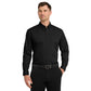 Port Authority® Long Sleeve Carefree Poplin Shirt - Deep Black