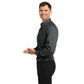 Port Authority® Long Sleeve Carefree Poplin Shirt - Graphite