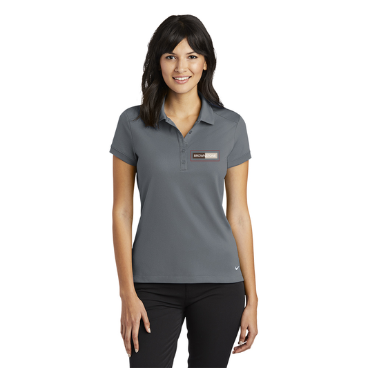 Nike Women's Dri-FIT Solid Icon Pique Modern Fit Polo - Dark Grey