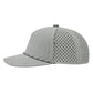 5 Panel Laser Perforated Performance Golf Rope Hat - Grey/Grey/Black
