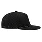 Water Repellent 5 Panel Snapback Golf Hats with Rope - Black/Black/White